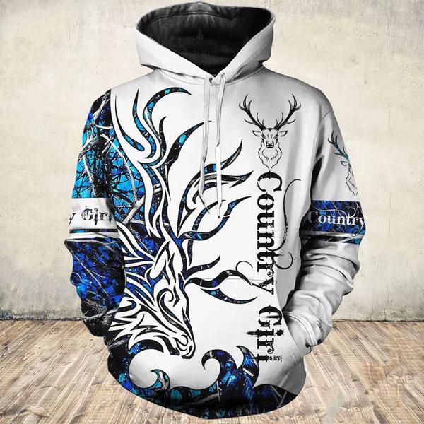 Country Girl Blue Hunting 3D All Over Print | Unisex | Adult | Ht4546