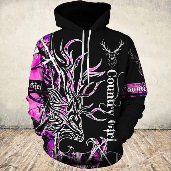 Country Girl Purple Hunting 3D All Over Print | Unisex | Adult | Ht4547