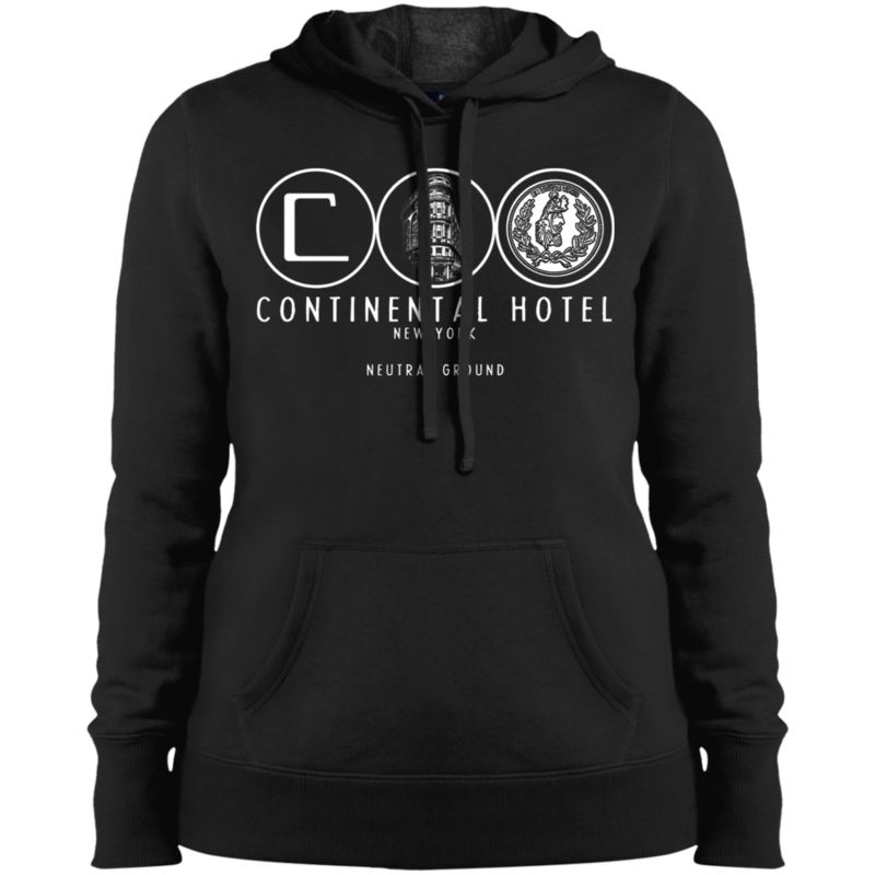 Continental Hotel New York Newtral Ground John Wick Ladies Pullover Hoodie