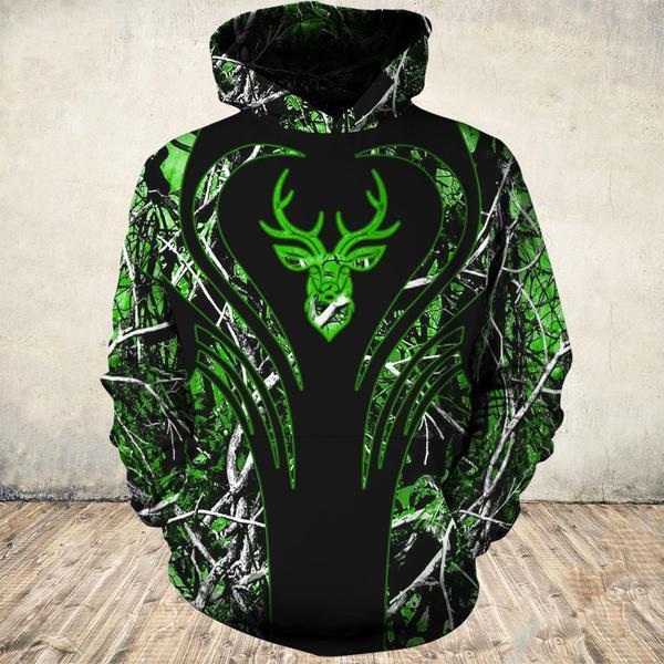 Deer Black Green Hunting 3D All Over Print | Unisex | Adult | Ht4548