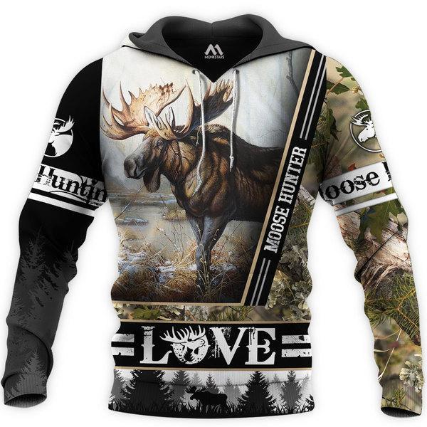 Hunting – Moose Hunter Love Camo 3D All Over Print | Unisex | Adult | Ht5295