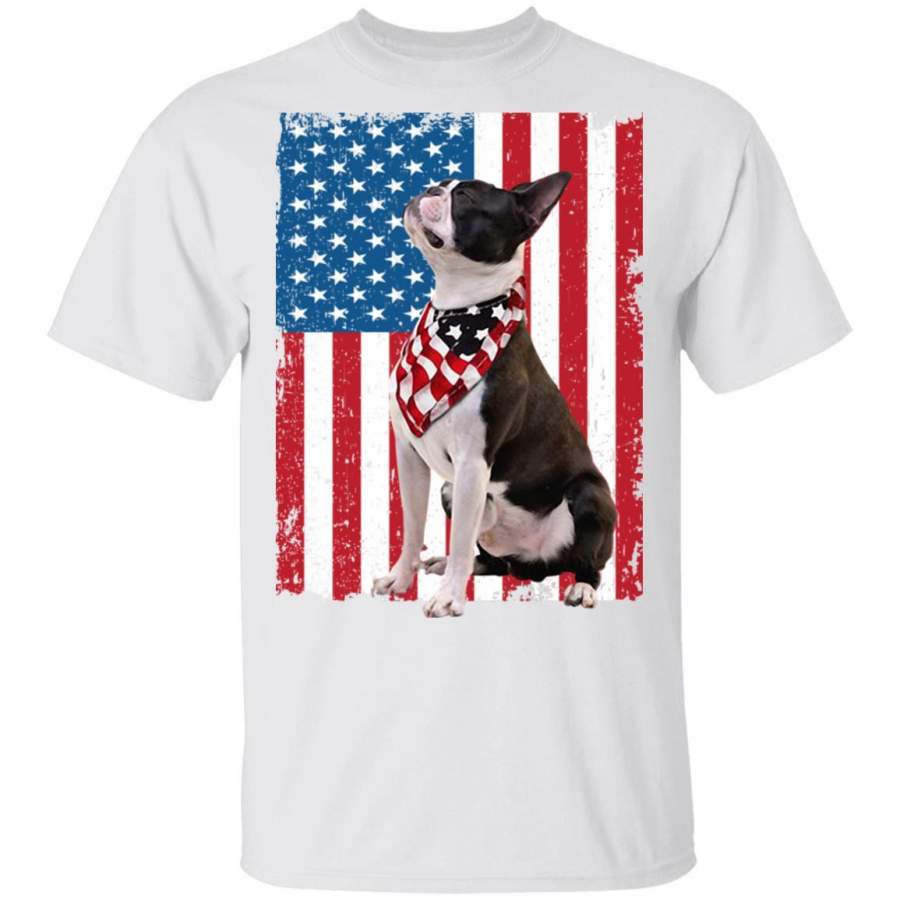 Boston Terrier American flag shirts