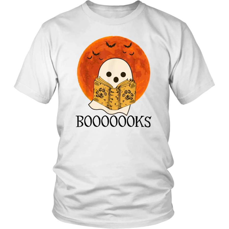 Booooooks Boo Ghost Read Books Halloween shirts