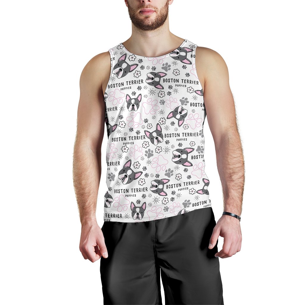 Boston Terrier Pattern Men Tank Top