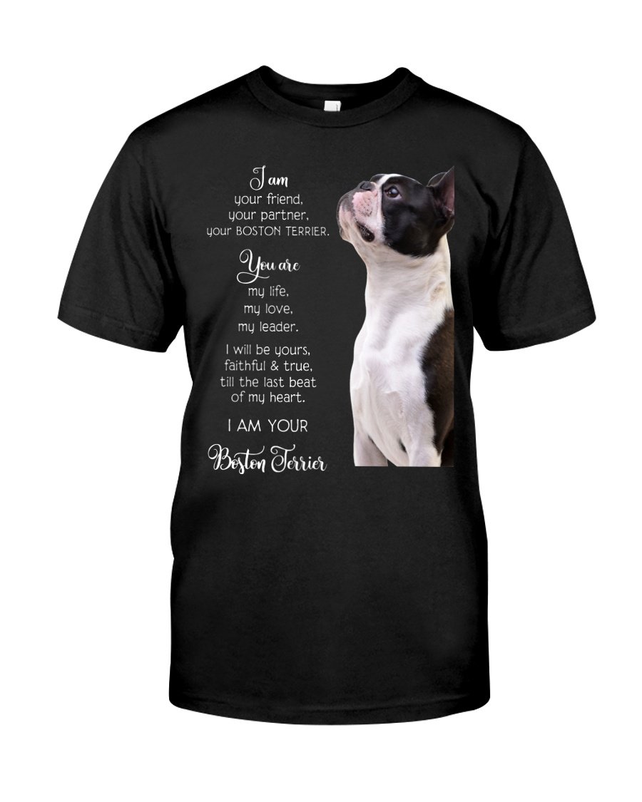 Boston Terrier Im your friend your partner – Standard T-shirt Smoke Grey S M L XL 2XL 3XL 4XL 5XL 1611