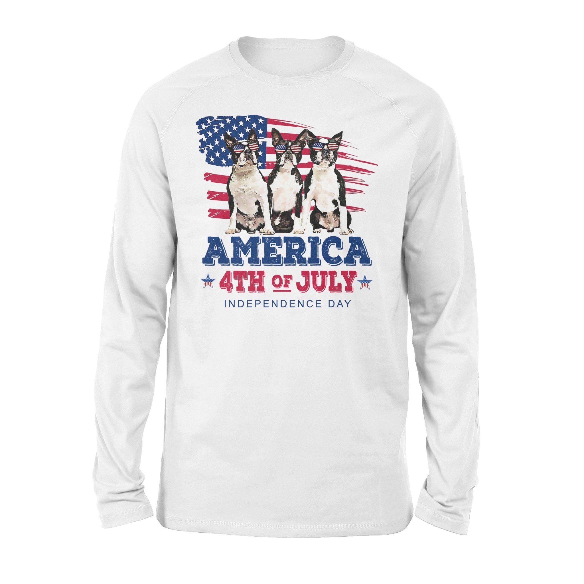 America 4th of july indepenence day, boston terrier freedom t shirt – Standard Long Sleeve, Gift for you, gift for her, gift for him, gift for dog lover, gift for Boston Terrier lover