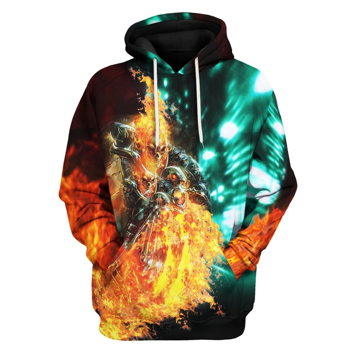 Gearhomies Tops Pullover Sweatshirt Ghost Rider Skull 3D Apparel