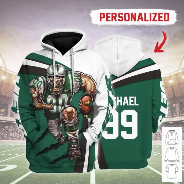 Gearhomies Personalized Unisex Tracksuit Hoodies New York Jets Football Team 3D Apparel