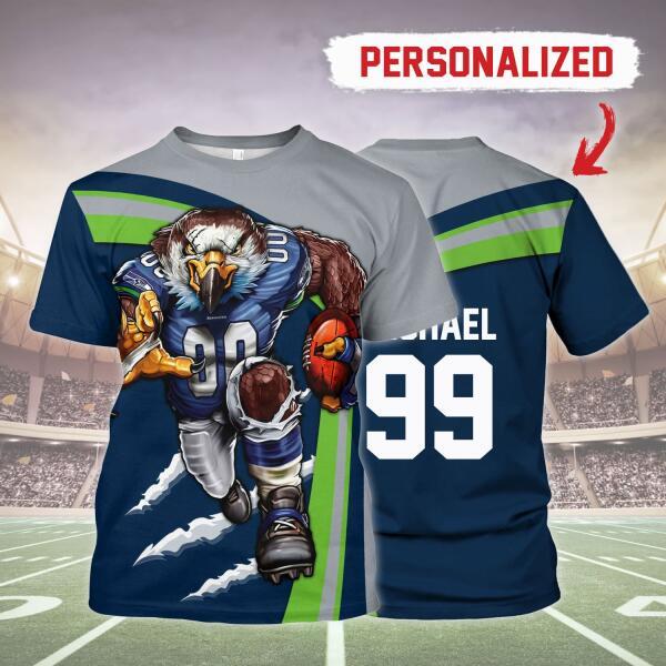 Gearhomies Personalized Unisex T-Shirt Seattle Seahawks Football Team 3D Apparel