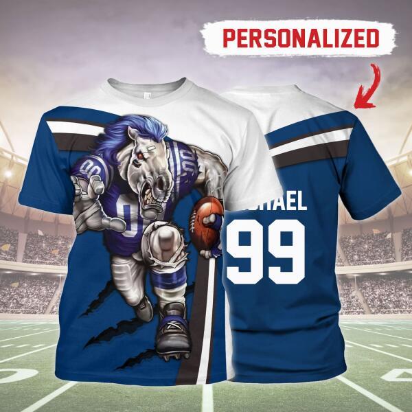 Gearhomies Personalized Unisex T-Shirt Indianapolis Colts Football Team 3D Apparel