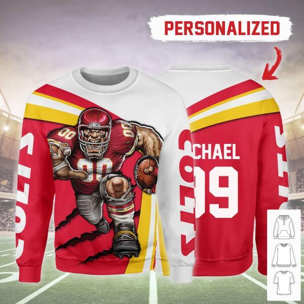 Gearhomies Personalized Unisex Sweatshirt Kansas City Chiefs Football Team 3D Apparel