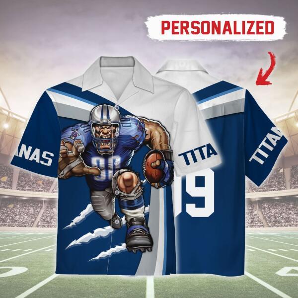 Gearhomies Personalized Unisex Hawaiian Shirt Tennessee Titans Football Team 3D Apparel