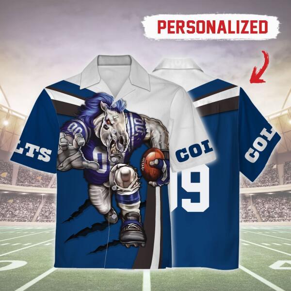 Gearhomies Personalized Unisex Hawaiian Shirt Indianapolis Colts Football Team 3D Apparel