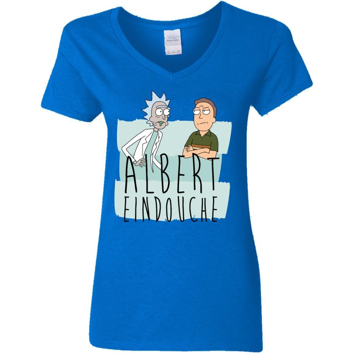 Rick And Morty Albert Eindouche Parody Women V-Neck T-Shirt