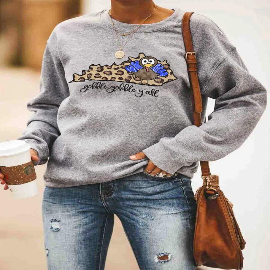 Dngfashion ‘s Kentucky Thanksgiving Turkey Wildcat Kentucky Shirt – Premium Fleece Sweatshirt – – –