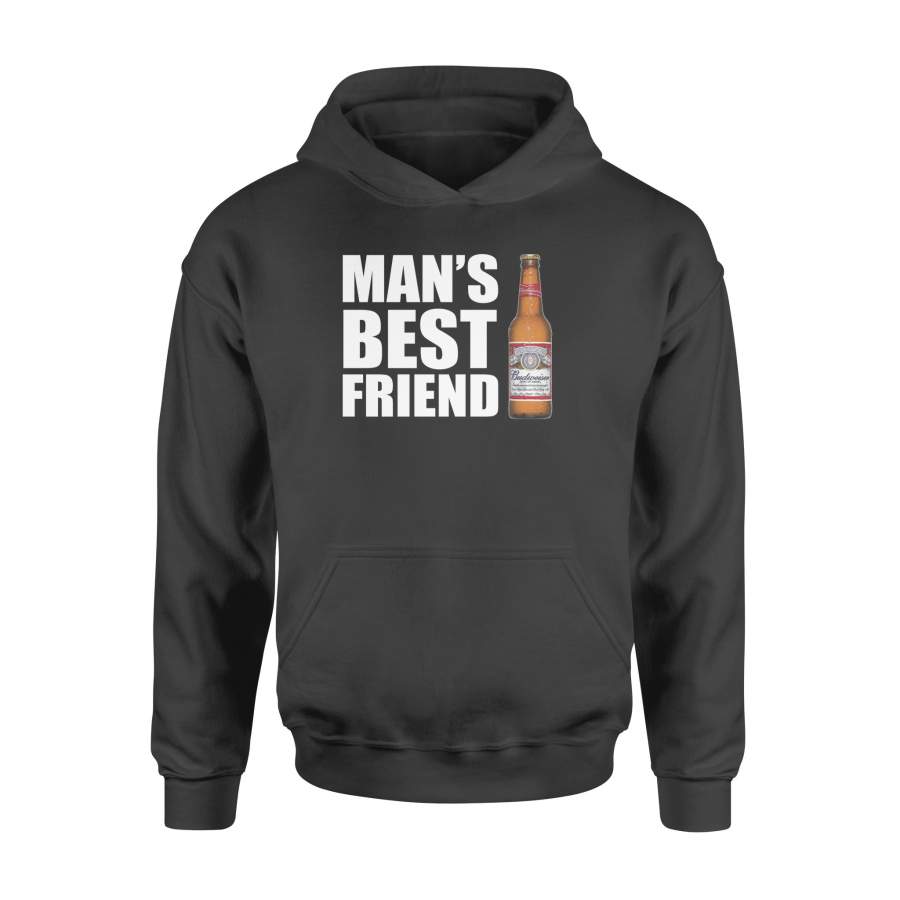 Dngfashion ‘s Budweiser Beer Man’s Best Friend T-Shirt – Standard Hoodie