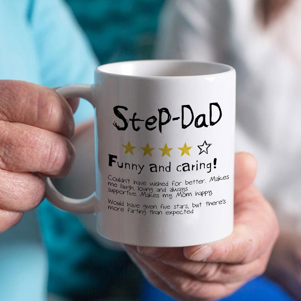 Funny Father’s Day Gift For Stepdad Give Five Stars Mug