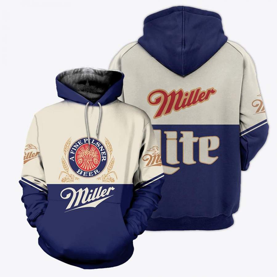 3D ALL OVER PRINTED LITE MILLER?HOODIE