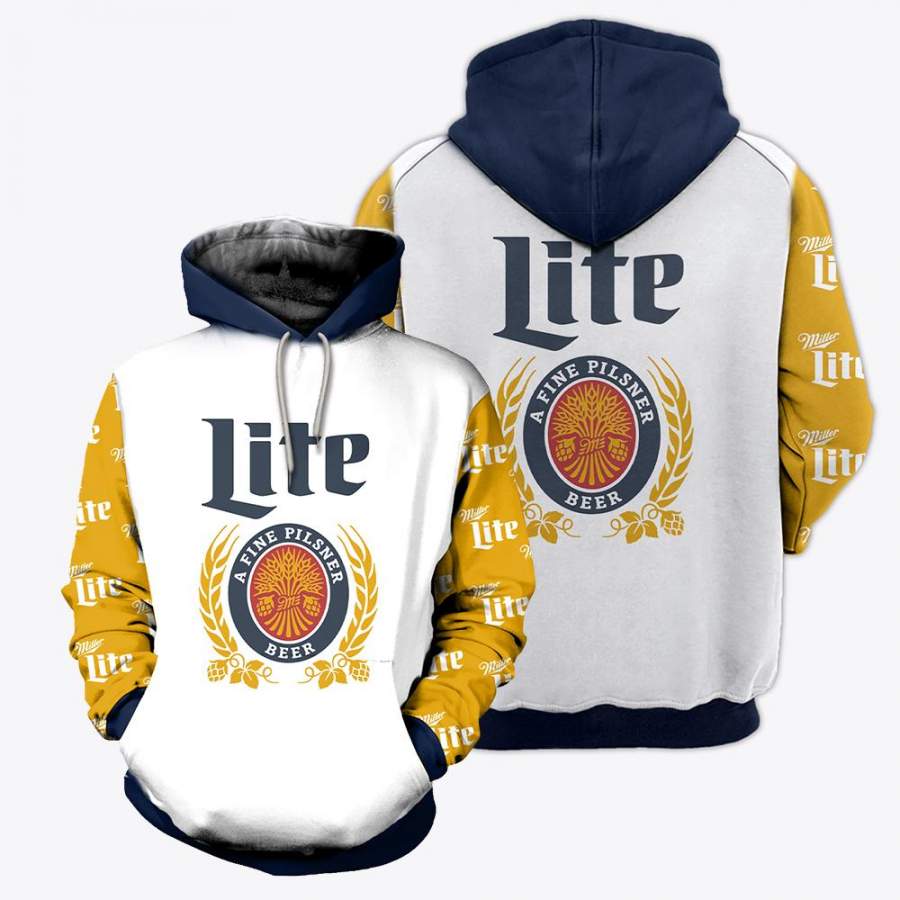 3D ALL OVER PRINTED MILLER LITE?HOODIE 2