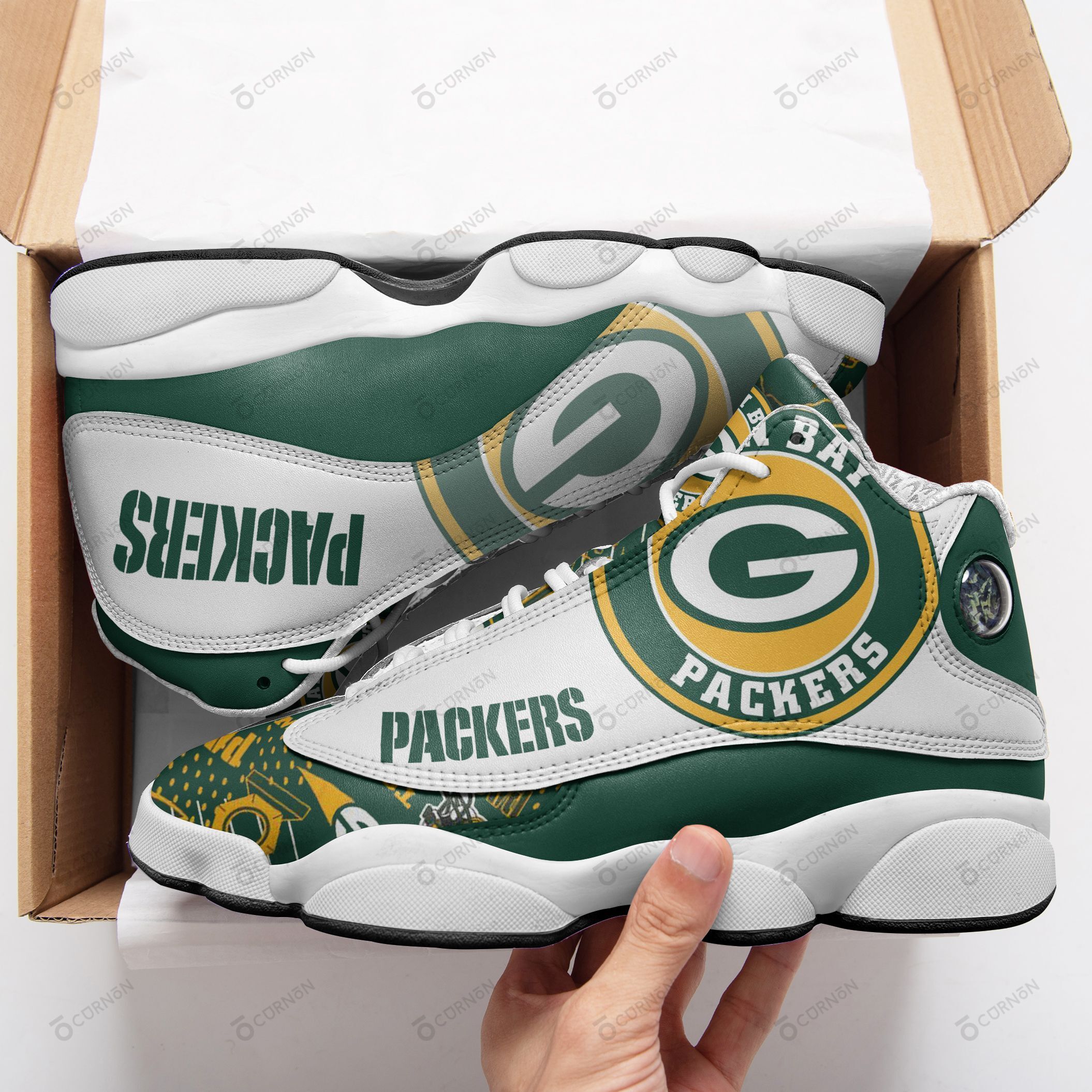 Green Bay Packers Air JD13 Sneakers 513