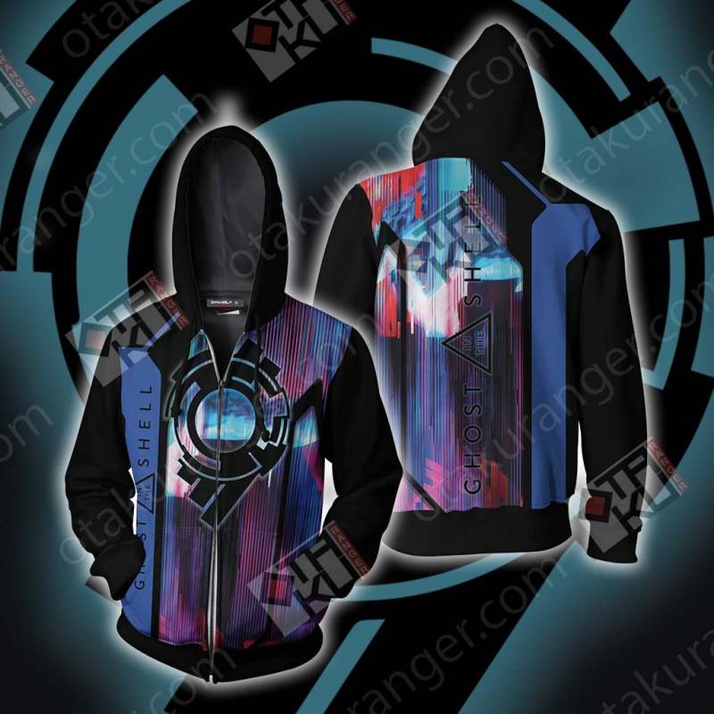 Ghost in the Shell – Symbol Unisex Zip Up Hoodie Jacket