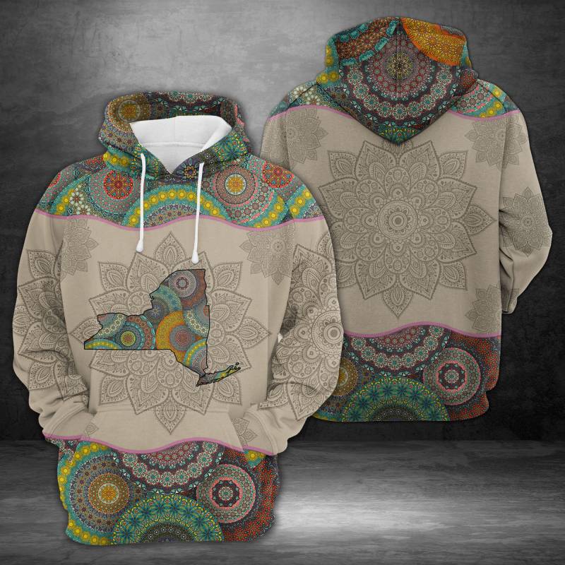 Awesome New York Mandala H14507 – All Over Print Unisex Hoodie