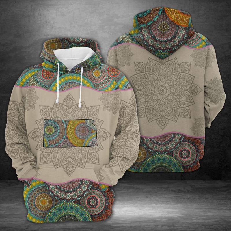 Awesome Kansas Mandala H18513 – All Over Print Unisex Hoodie