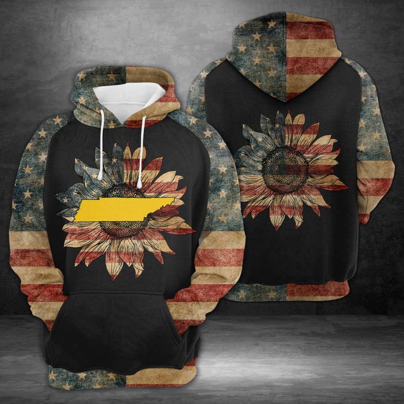 Awesome Tennessee American Flag H20507 – All Over Print Unisex Hoodie