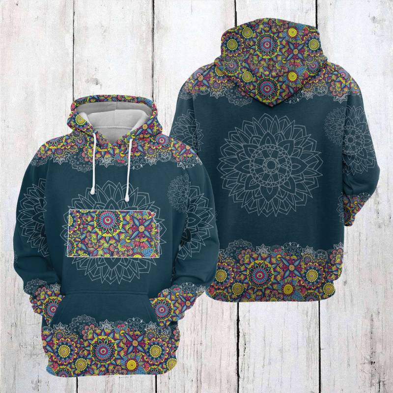 Kansas Mandala T2205 – All Over Print Unisex Hoodie