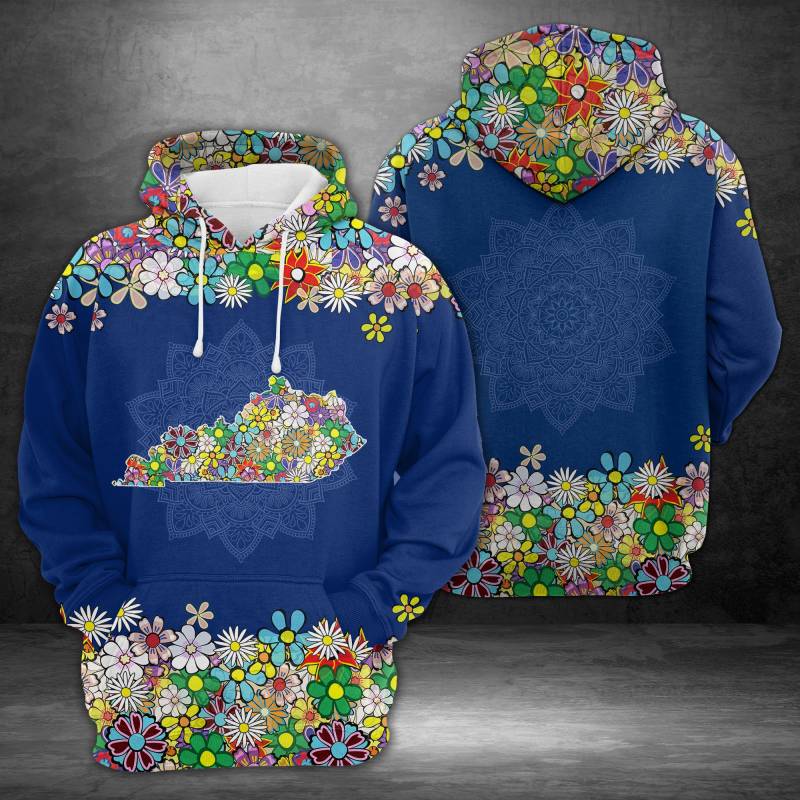 Awesome Kentucky Flower H25501 – All Over Print Unisex Hoodie