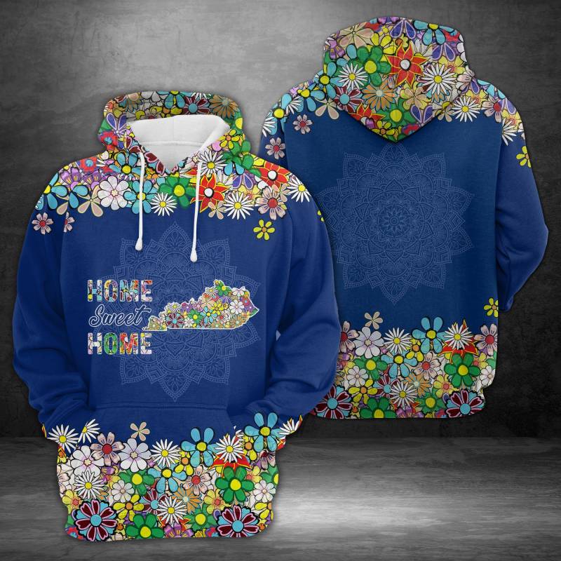 Home Sweet Home Kentucky Flower H25543 – All Over Print Unisex Hoodie