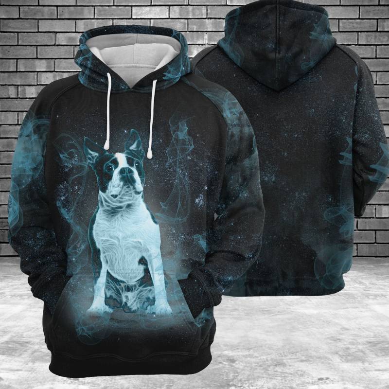 Boston Terrier Galaxy D2605 – All Over Print Unisex Hoodie