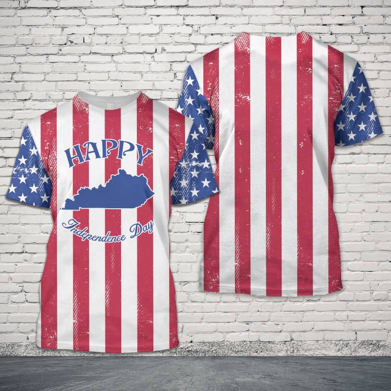 Kentucky Happy US Independence Day H11620 – Unisex Tshirt 3D