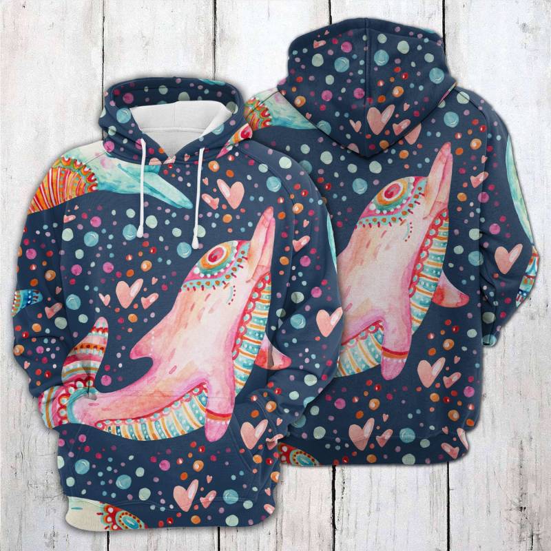 Lovely dolphins H12623 – All Over Print Unisex Hoodie