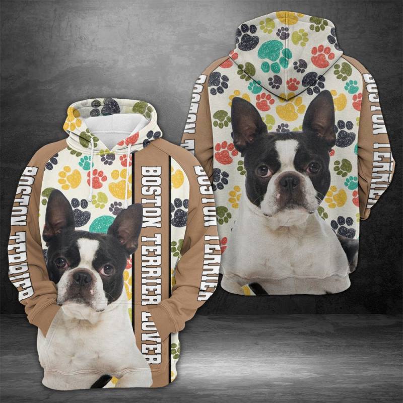 Boston Terrier Lover HT24803 – All Over Print Unisex Hoodie