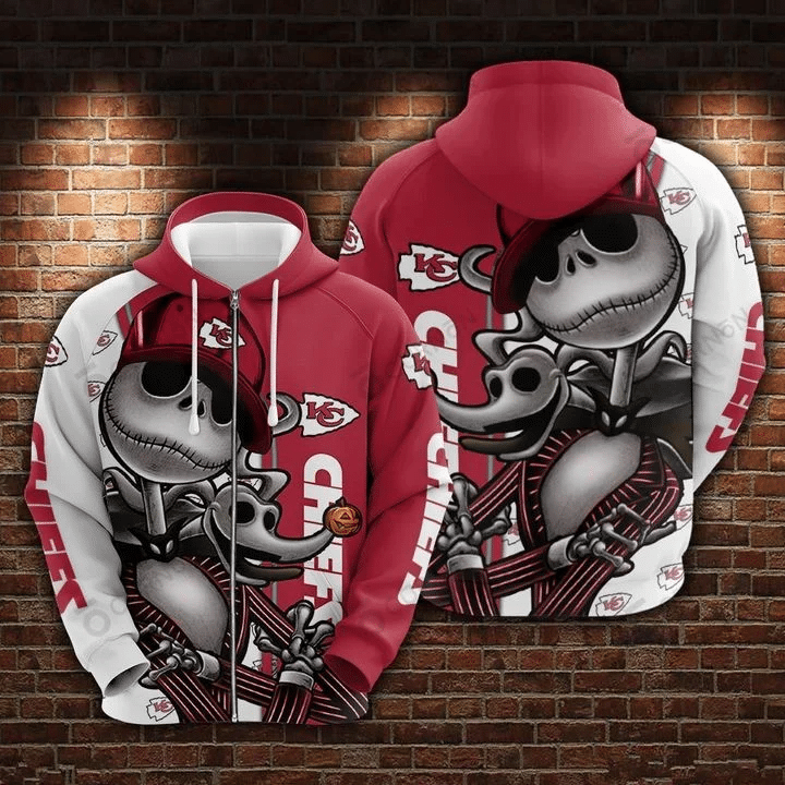 Jack Skellington Kansas City Chiefs All Over Printed Hoodie HN280906