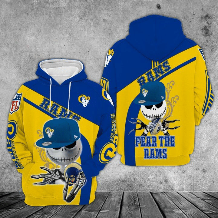 Jack Skellington Los Angeles Rams All Over Printed Hoodie HN250905