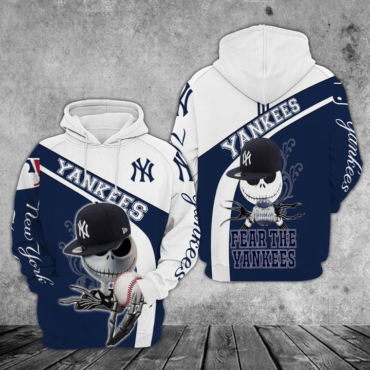 Jack Skellington New York Yankees All Over Printed Hoodie HN250906