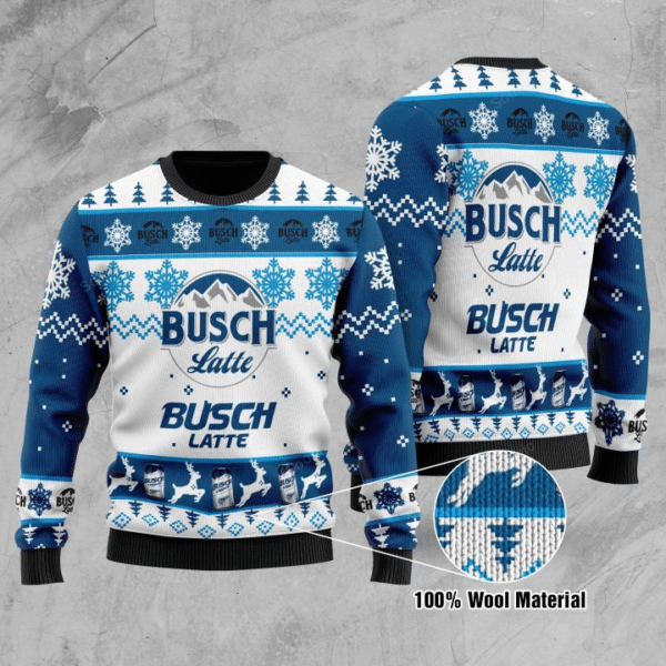 Busch Latte v2 3D All Over Printed 100% Wool Material Sweater HN041115