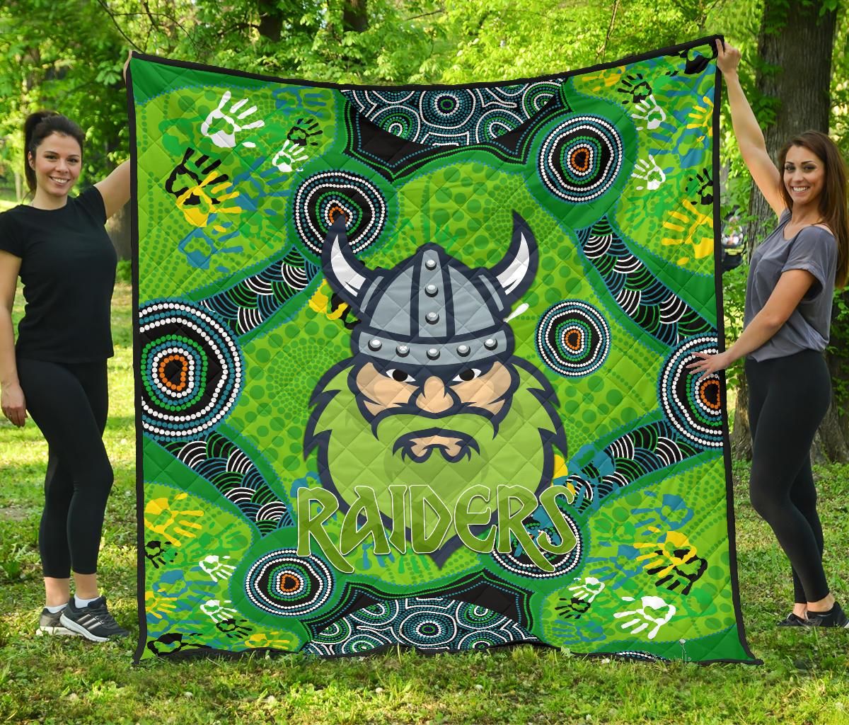 Canberra Premium Quilt Raiders Viking Indigenous K8