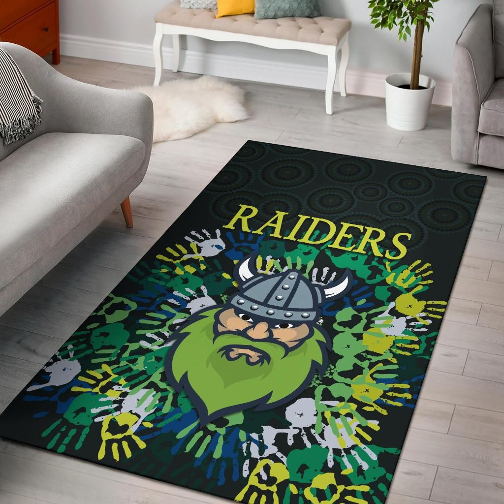 Canberra Area Rug Raiders Viking Simple Indigenous K8