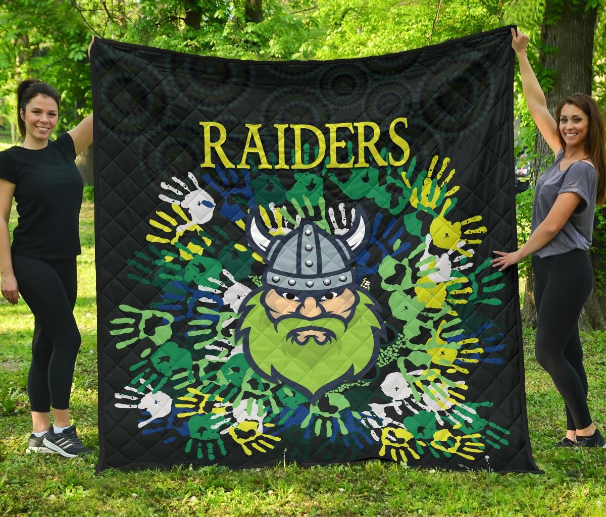 Canberra Premium Quilt Raiders Viking Simple Indigenous K8