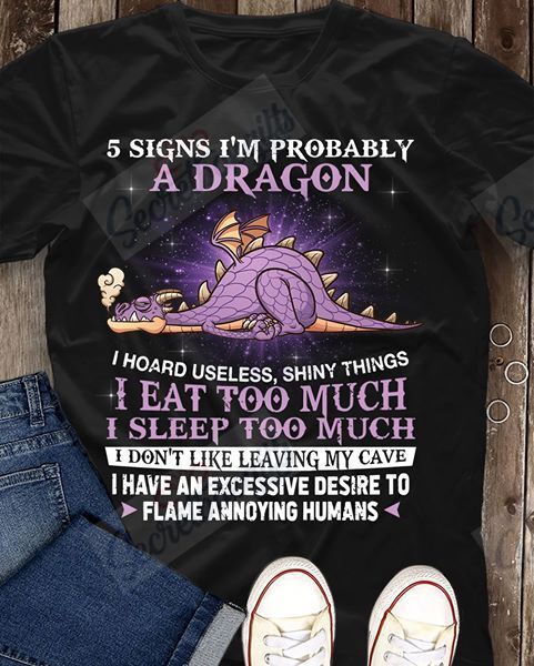 Five Signs I Am Probably A Dragon YU2502314CL T-Shirt