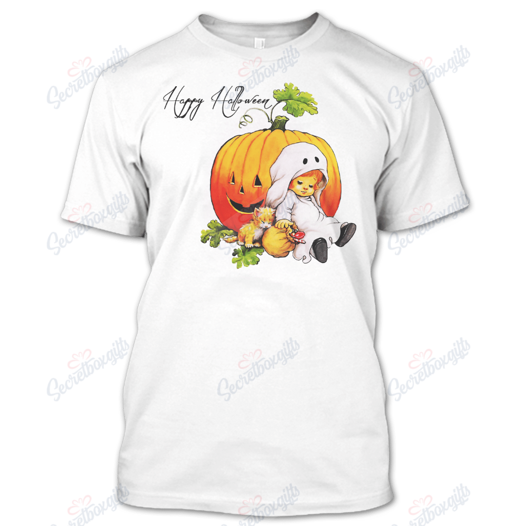 Cute Pumpkins Face Shirt Cute Ghost YW2602168CL T-Shirt