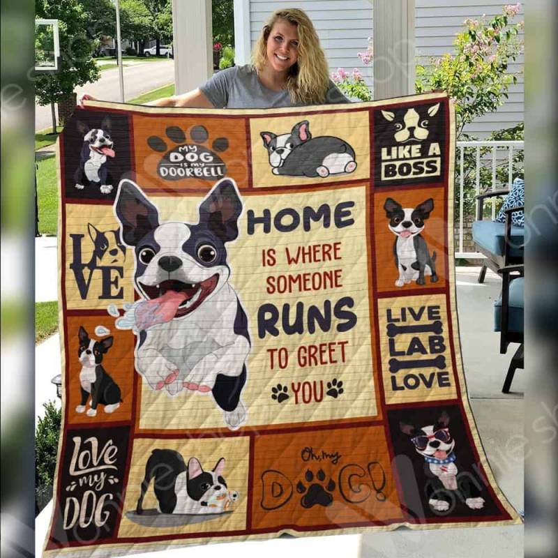 Boston Terrier Like A Boss Quilt