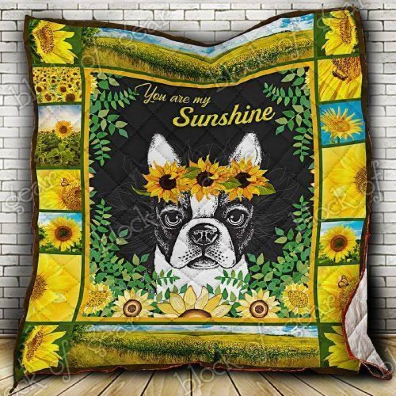 Boston Terrier Now That We Found Love Quilt