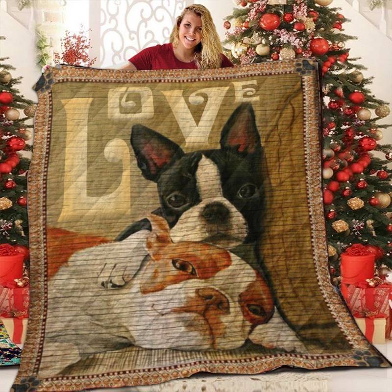 Boston Terrier Love Quilt