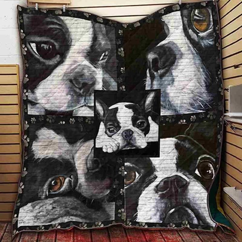 Boston Dog Quilt Ni Love CS