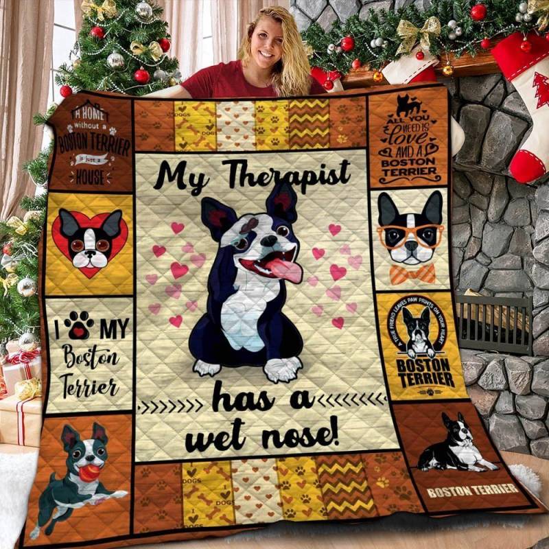 Boston Terrier Therapist Quilt