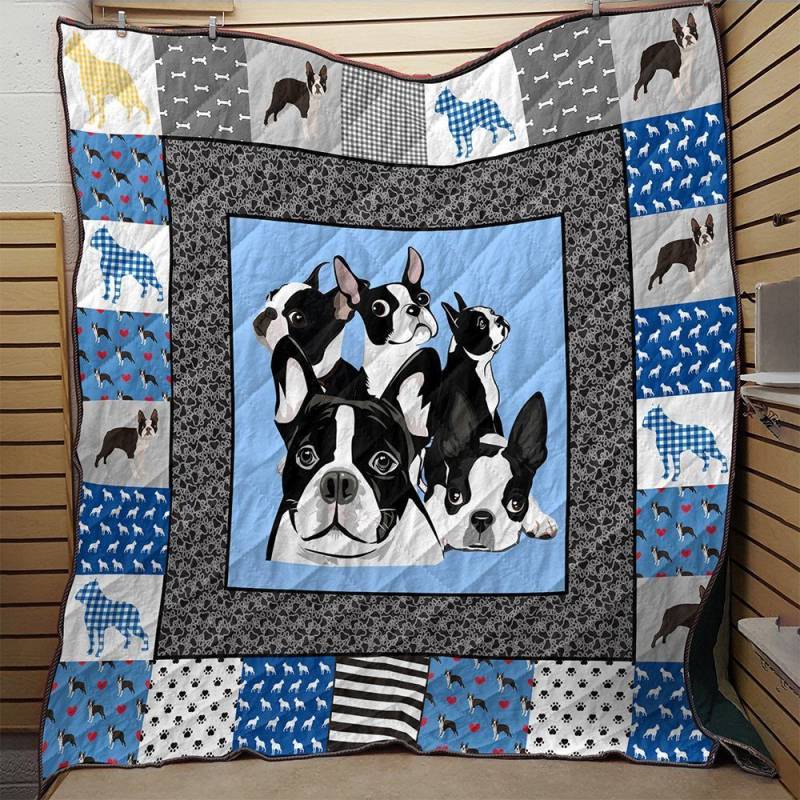 Boston Terrier Quilt L Loving Dog V1